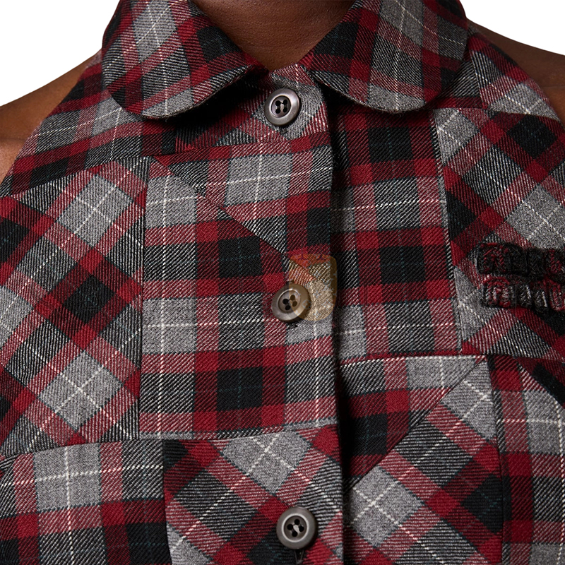MIU MIU TARTAN PATCHWORK TOP MT2170