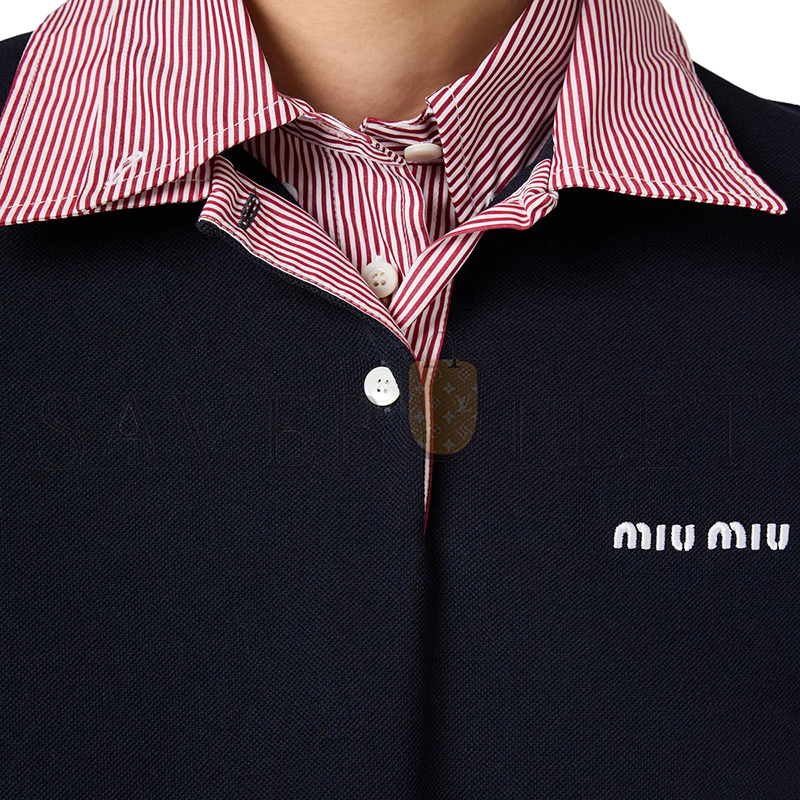 MIU MIU COTTON PIQUÉ POLO SHIRT MJLA36