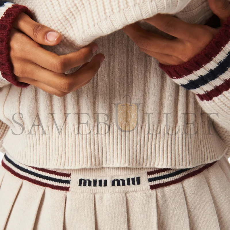 MIU MIU CASHMERE KNIT POLO SHIRT MML878
