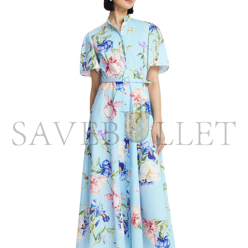 LEO LIN BIANCA SHORT SLEEVE MIDI DRESS