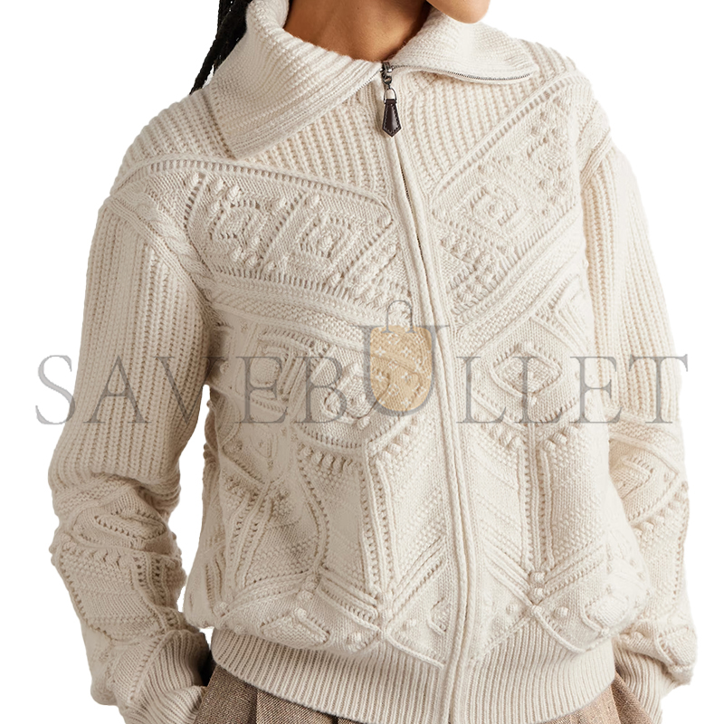 LORO PIANA CASHMERE ZIP-UP CARDIGAN FAQ0958
