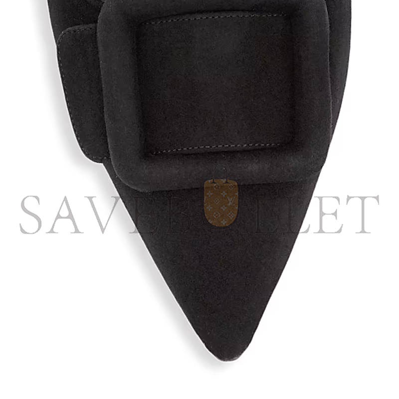 MANOLO BLAHNIK MAYSALE SUEDE FLATS 220-0546-0002