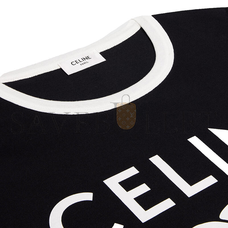 CELINE CELINE PARIS T-SHIRT IN COTTON JERSEY 2X872671Q.38AW