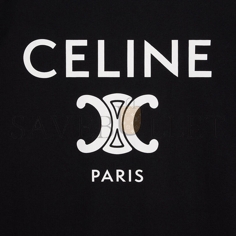 CELINE CELINE PARIS T-SHIRT IN COTTON JERSEY 2X872671Q.38AW