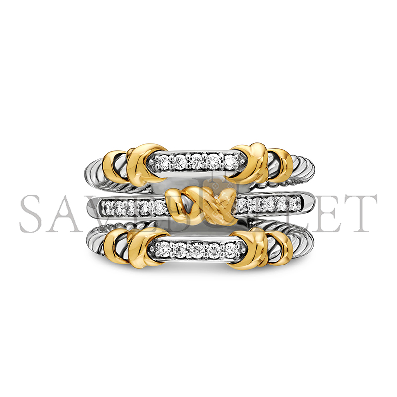 DAVID YURMAN PETITE HELENA WRAP THREE ROW RING 12MM R16394DS8ADI