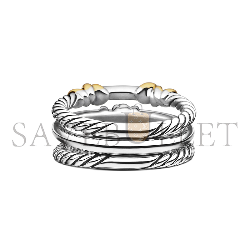DAVID YURMAN PETITE HELENA WRAP THREE ROW RING 12MM R16394DS8ADI
