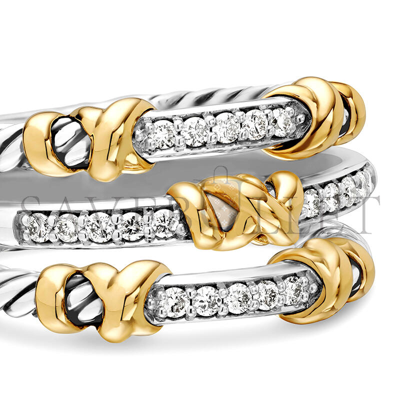 DAVID YURMAN PETITE HELENA WRAP THREE ROW RING 12MM R16394DS8ADI