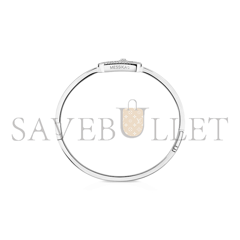 MESSIKA SO MOVE PAVÉ BANGLE WHITE GOLD DIAMOND BRACELET 13428-WG