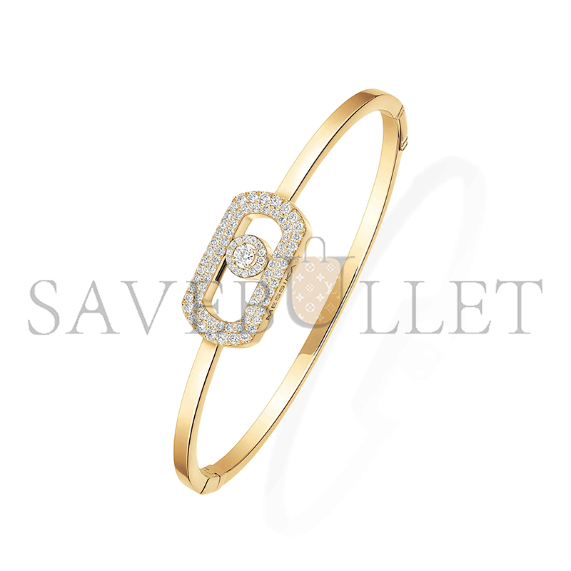 MESSIKA SO MOVE PAVÉ BANGLE YELLOW GOLD DIAMOND BRACELET 13428-YG