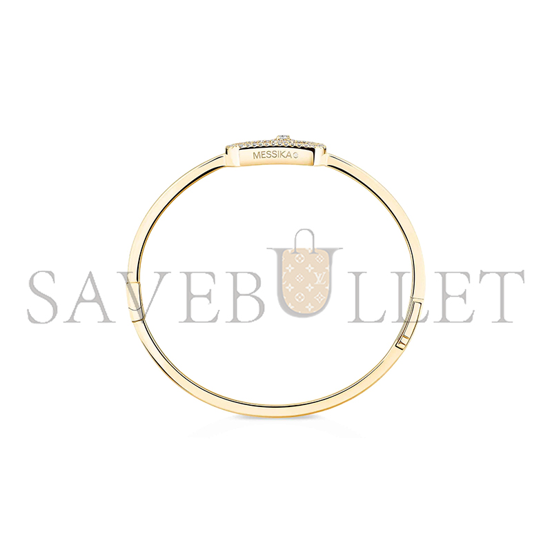 MESSIKA SO MOVE PAVÉ BANGLE YELLOW GOLD DIAMOND BRACELET 13428-YG