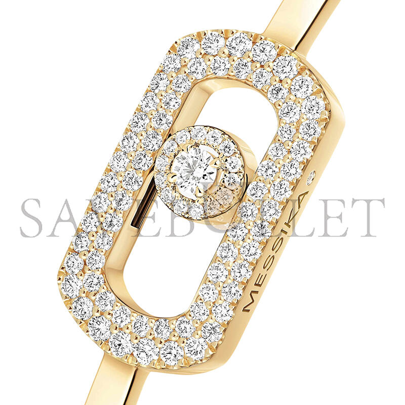 MESSIKA SO MOVE PAVÉ BANGLE YELLOW GOLD DIAMOND BRACELET 13428-YG