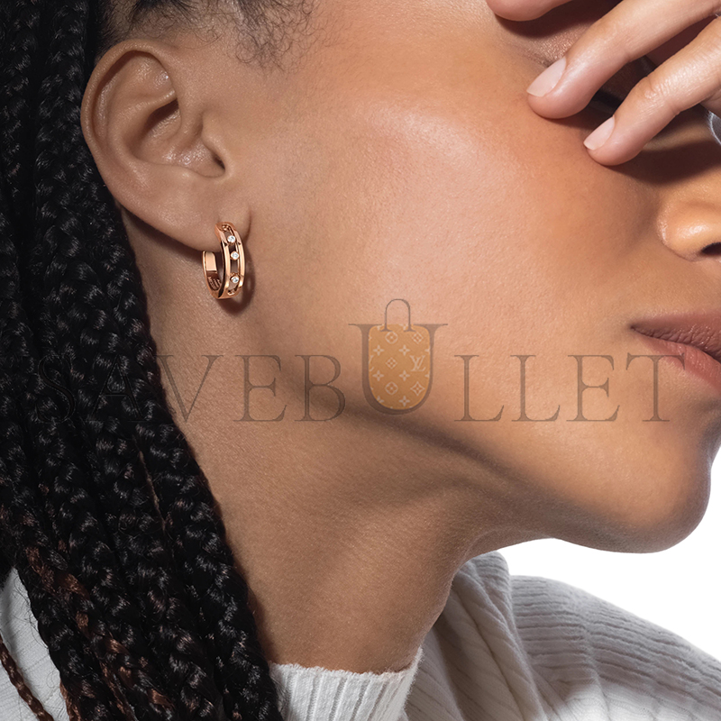 MESSIKA MOVE HOOP EARRINGS PINK GOLD DIAMOND EARRINGS 04407-PG MESSIKA MOVE HOOP EARRINGS PINK GOLD DIAMOND EARRINGS 04407-PG