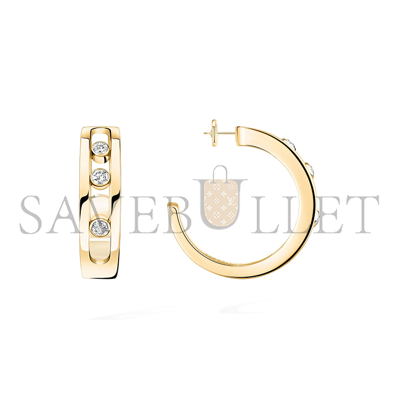 MESSIKA MOVE HOOP EARRINGS YELLOW GOLD DIAMOND EARRINGS 04407-YG MESSIKA MOVE HOOP EARRINGS YELLOW GOLD DIAMOND EARRINGS 04407-YG