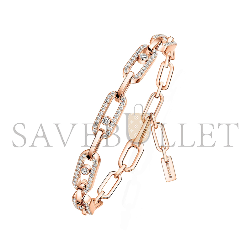 MESSIKA MOVE LINK BRACELET PINK GOLD DIAMOND BRACELET 12187-PG MESSIKA MOVE LINK BRACELET PINK GOLD DIAMOND BRACELET 12187-PG
