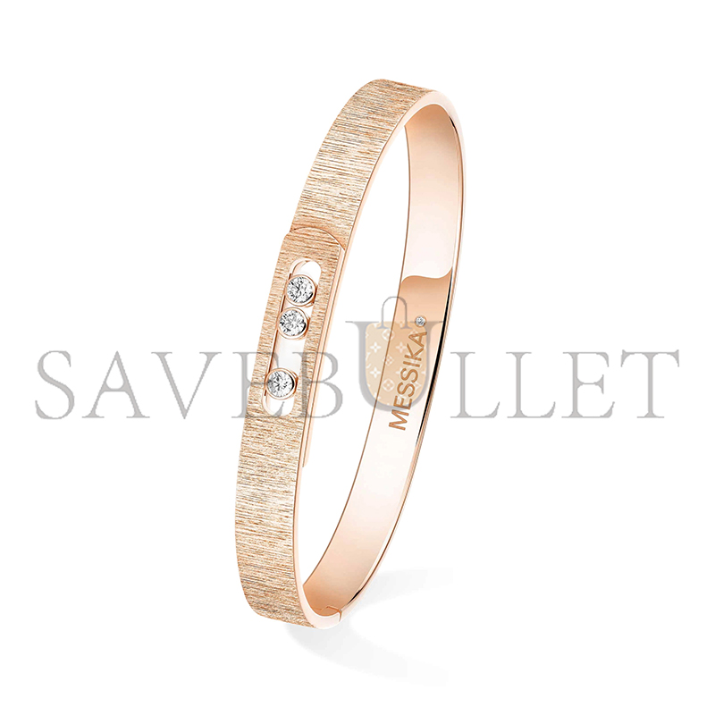 MESSIKA MOVE NOA CISELÉ BANGLE PINK GOLD DIAMOND BRACELET 14481-PG MESSIKA MOVE NOA CISELÉ BANGLE PINK GOLD DIAMOND BRACELET 14481-PG