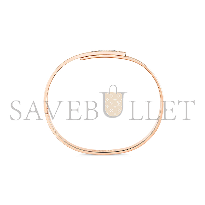 MESSIKA MOVE NOA CISELÉ BANGLE PINK GOLD DIAMOND BRACELET 14481-PG MESSIKA MOVE NOA CISELÉ BANGLE PINK GOLD DIAMOND BRACELET 14481-PG