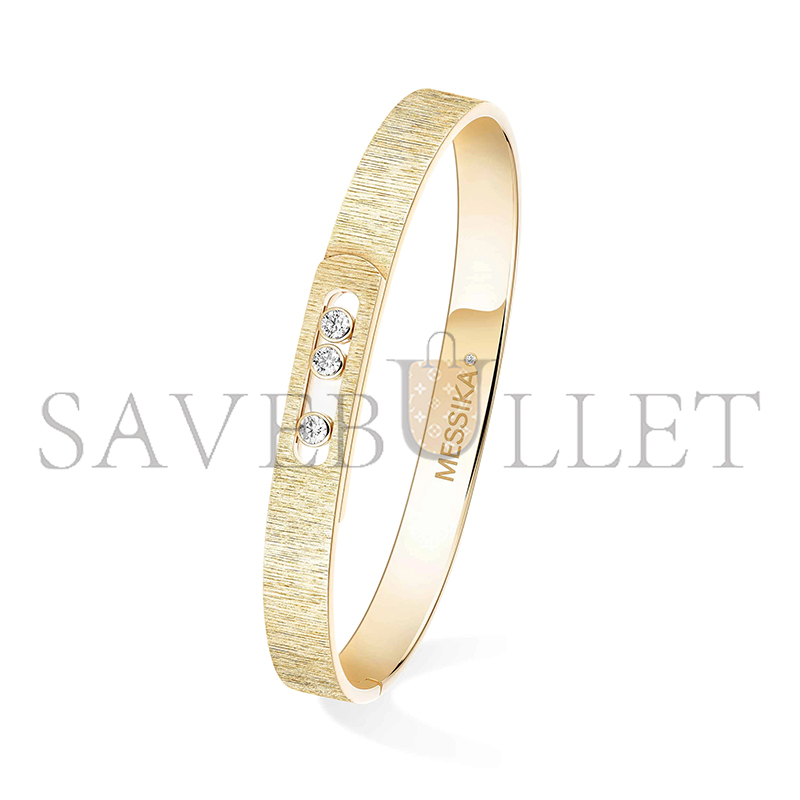 MESSIKA MOVE NOA CISELÉ BANGLE YELLOW GOLD DIAMOND BRACELET 14481-YG
