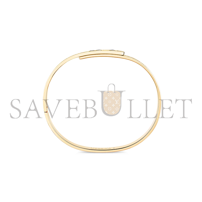 MESSIKA MOVE NOA CISELÉ BANGLE YELLOW GOLD DIAMOND BRACELET 14481-YG
