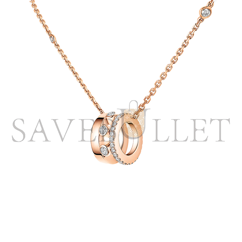 MESSIKA MOVE ROMANE PENDANT NECKLACE PINK GOLD DIAMOND NECKLACE 07158-PG