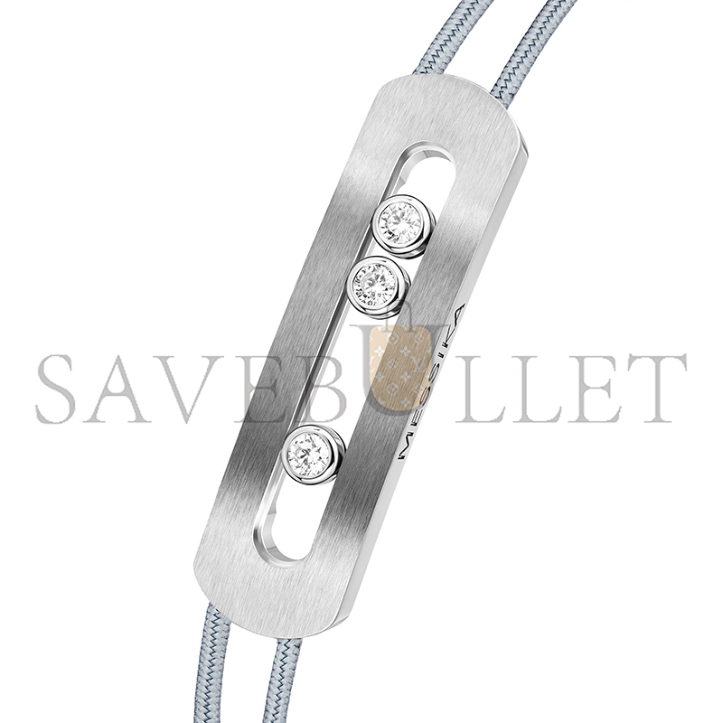 MESSIKA MOVE TITANIUM CORD BRACELET NATURAL TITANIUM DIAMOND BRACELET 10096-TN