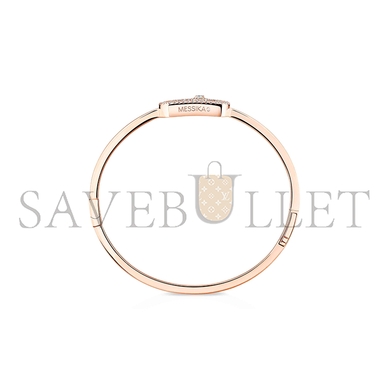 MESSIKA SO MOVE PAVÉ BANGLE PINK GOLD DIAMOND BRACELET 13428-PG