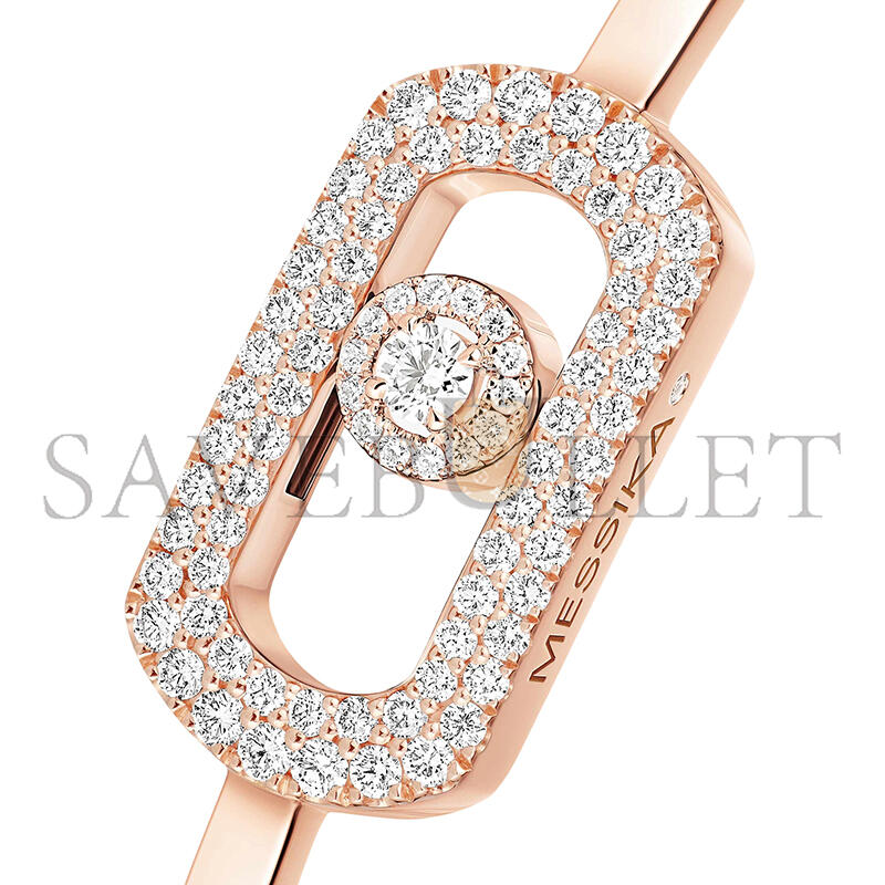 MESSIKA SO MOVE PAVÉ BANGLE PINK GOLD DIAMOND BRACELET 13428-PG