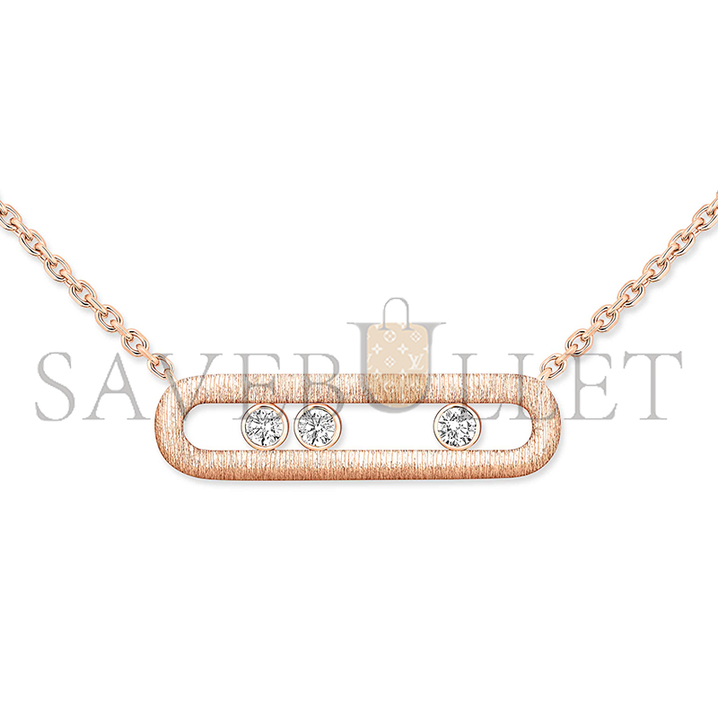 MESSIKA MOVE CLASSIQUE CISELÉ NECKLACE PINK GOLD DIAMOND NECKLACE 14667-PG