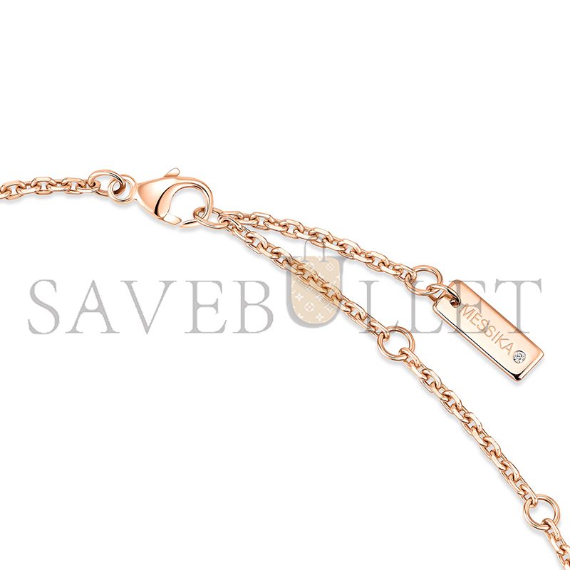 MESSIKA MOVE CLASSIQUE CISELÉ NECKLACE PINK GOLD DIAMOND NECKLACE 14667-PG