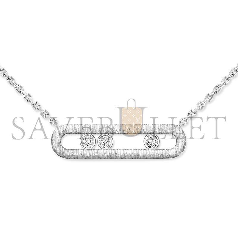 MESSIKA MOVE CLASSIQUE CISELÉ NECKLACE WHITE GOLD DIAMOND NECKLACE 14667-WG