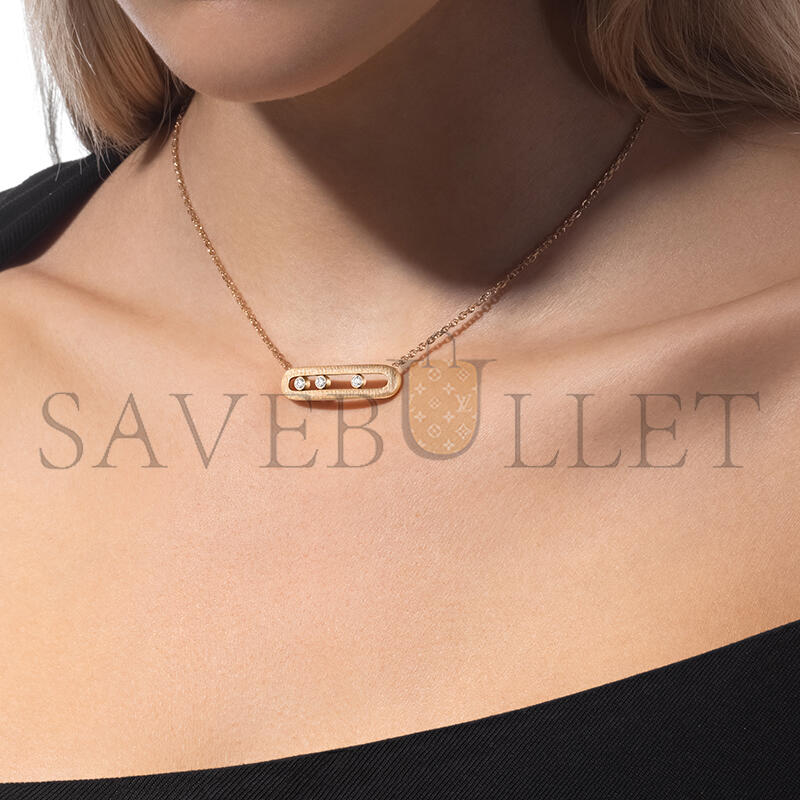 MESSIKA MOVE CLASSIQUE CISELÉ NECKLACE YELLOW GOLD DIAMOND NECKLACE 14667-YG