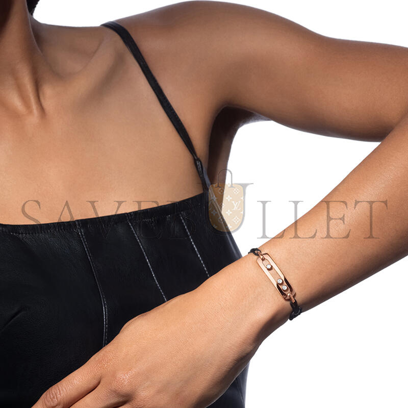 MESSIKA MOVE CORD BRACELET LARGE PINK GOLD DIAMOND BRACELET 05311-PG