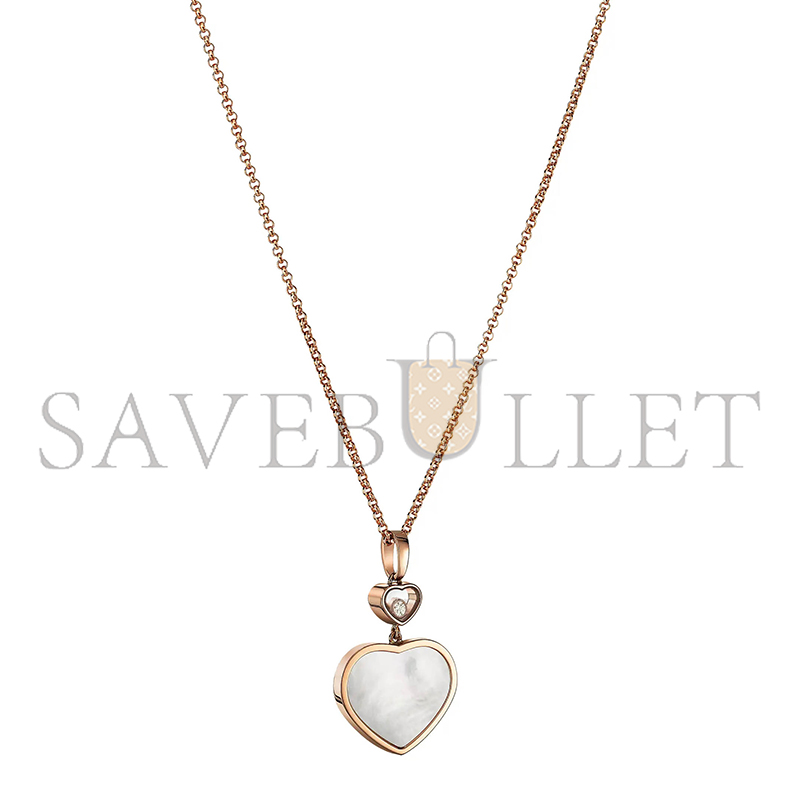 CHOPARD HAPPY HEARTS PENDANT, ROSE GOLD, DIAMOND, MOTHER-OF-PEARL 797482-5301