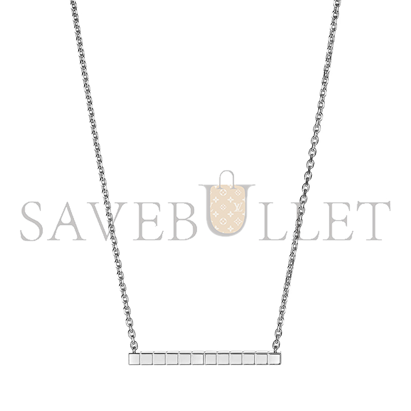 CHOPARD ICE CUBE NECKLACE, WHITE GOLD, HALF-SET DIAMONDS 817702-1002