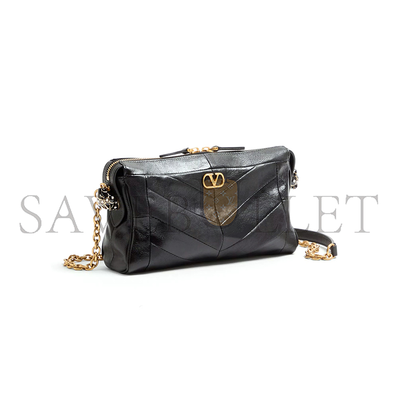 VALENTINO GARAVANI PANTHEA SMALL SHOULDER BAG IN NAPPA LEATHER WITH A CHEVRON PATTERN 8W2B0S99UYF_0NO (24*14*6cm) VALENTINO GARAVANI PANTHEA SMALL SHOULDER BAG IN NAPPA LEATHER WITH A CHEVRON PATTERN 8W2B0S99UYF_0NO (24*14*6cm)