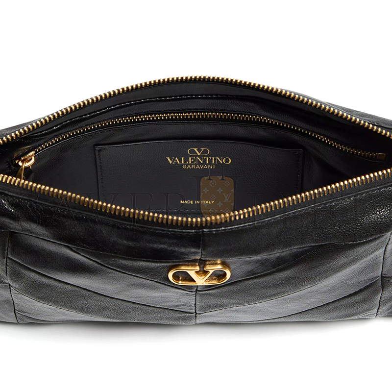 VALENTINO GARAVANI PANTHEA SMALL SHOULDER BAG IN NAPPA LEATHER WITH A CHEVRON PATTERN 8W2B0S99UYF_0NO (24*14*6cm) VALENTINO GARAVANI PANTHEA SMALL SHOULDER BAG IN NAPPA LEATHER WITH A CHEVRON PATTERN 8W2B0S99UYF_0NO (24*14*6cm)