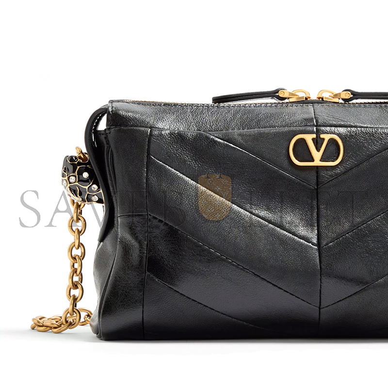 VALENTINO GARAVANI PANTHEA SMALL SHOULDER BAG IN NAPPA LEATHER WITH A CHEVRON PATTERN 8W2B0S99UYF_0NO (24*14*6cm) VALENTINO GARAVANI PANTHEA SMALL SHOULDER BAG IN NAPPA LEATHER WITH A CHEVRON PATTERN 8W2B0S99UYF_0NO (24*14*6cm)