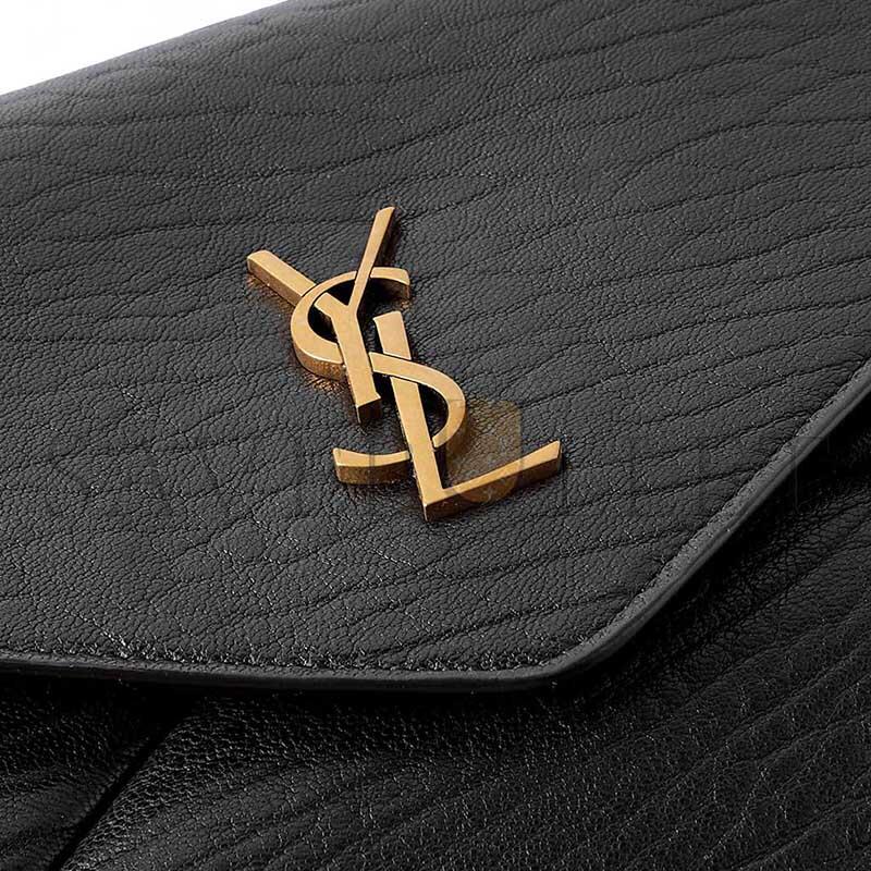 YSL CASSANDRE LARGE TEXTURED-LEATHER CLUTCH 769307 (29.5*18*4.5cm)