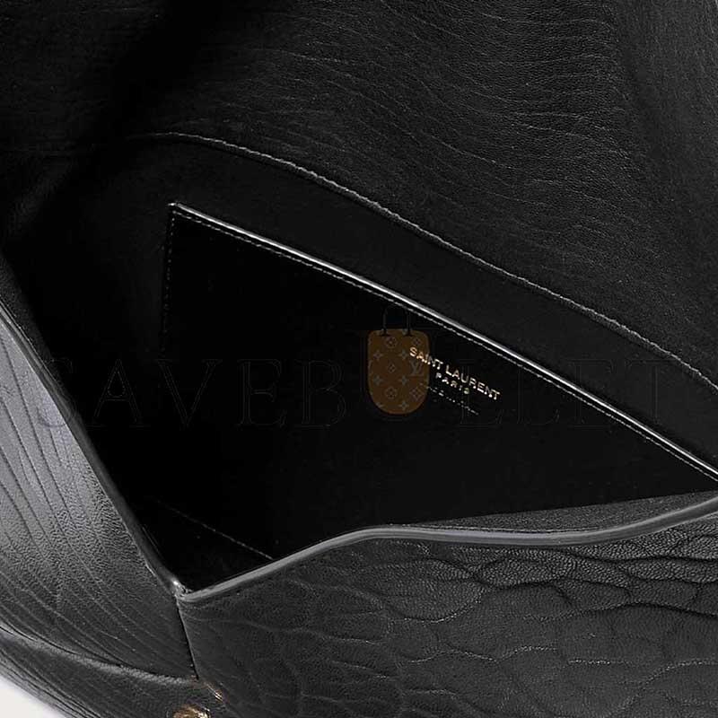 YSL CASSANDRE LARGE TEXTURED-LEATHER CLUTCH 769307 (29.5*18*4.5cm)