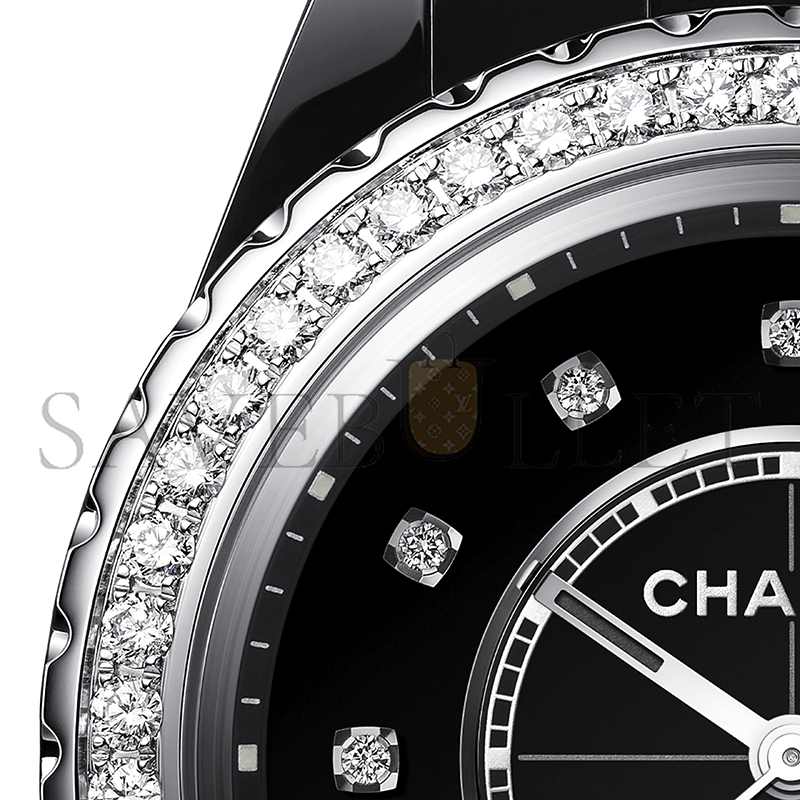 CHANEL J12 DIAMOND BEZEL WATCH CALIBRE 12.1, 38 MM H6526