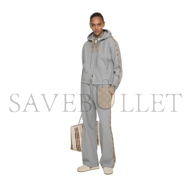 BURBERRY CHECK-TRIMMED COTTON SUIT 81189741