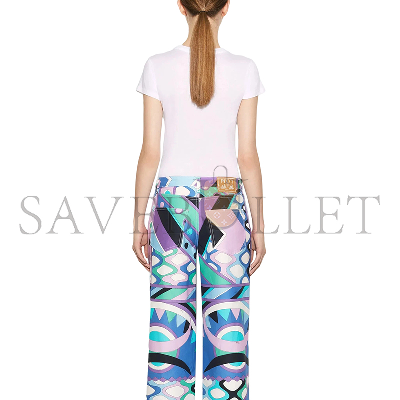 PUCCI IRIDE PRINTED COTTON T-SHIRT 4HTP264H985100