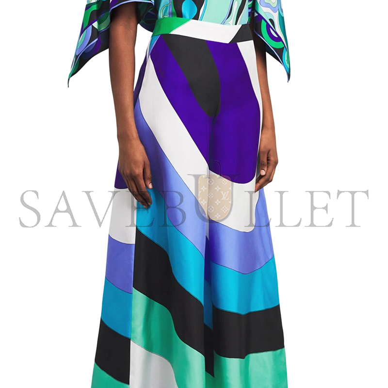 PUCCI IRIDE SILK WIDE-LEG TROUSERS