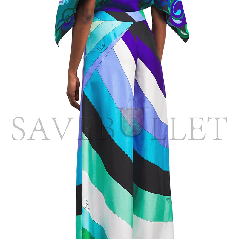 PUCCI IRIDE SILK WIDE-LEG TROUSERS