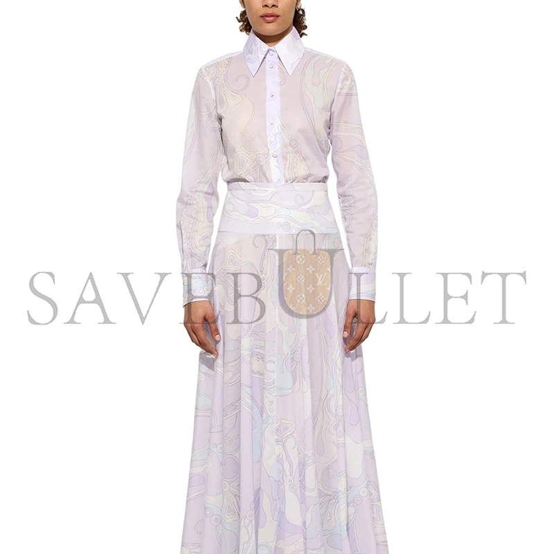 PUCCI ORCHIDEE PURPLE COTTON SHIRT