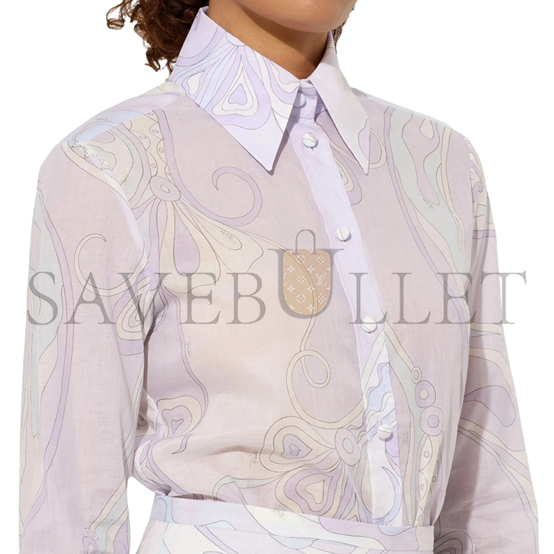 PUCCI ORCHIDEE PURPLE COTTON SHIRT