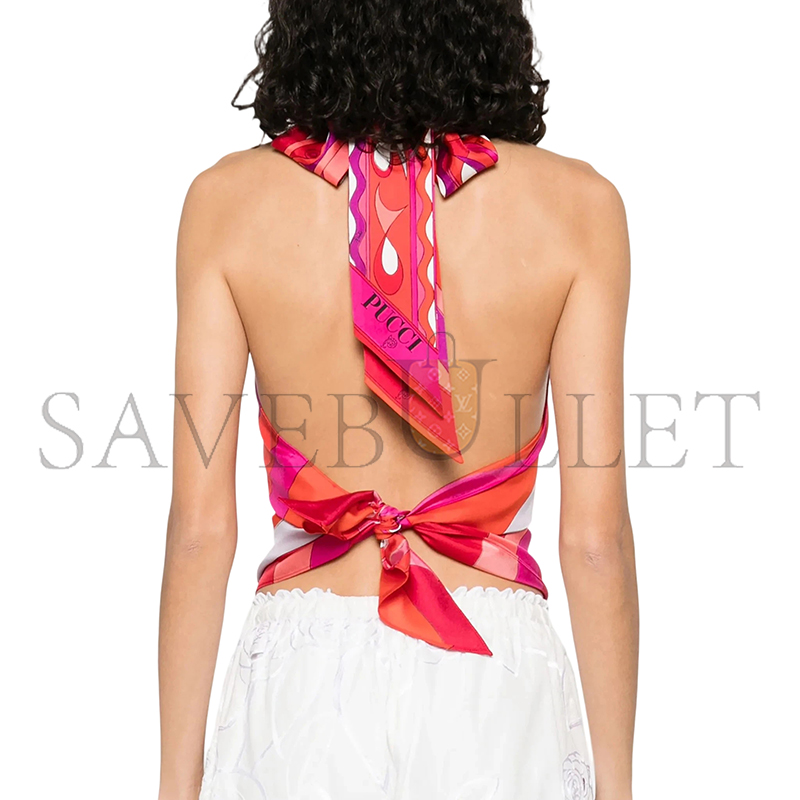 PUCCI PINK GRAPHIC-PRINT TOP