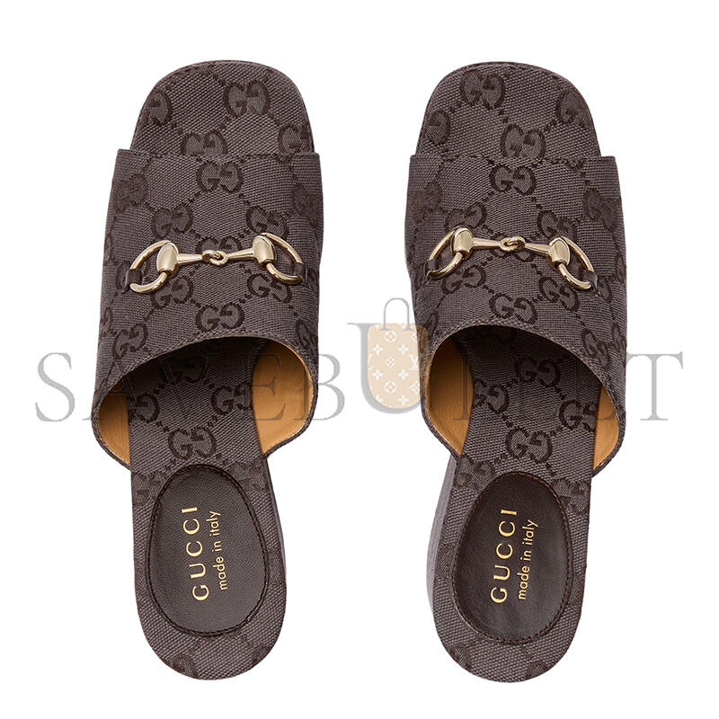 GUCCI WOMEN'S HORSEBIT WEDGE SANDALS 816328