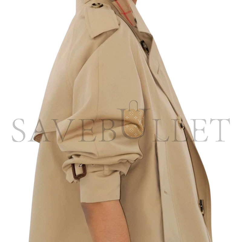 BURBERRY DOUBLE BREASTED LONG-SLEEVED TRENCH COAT  81157921