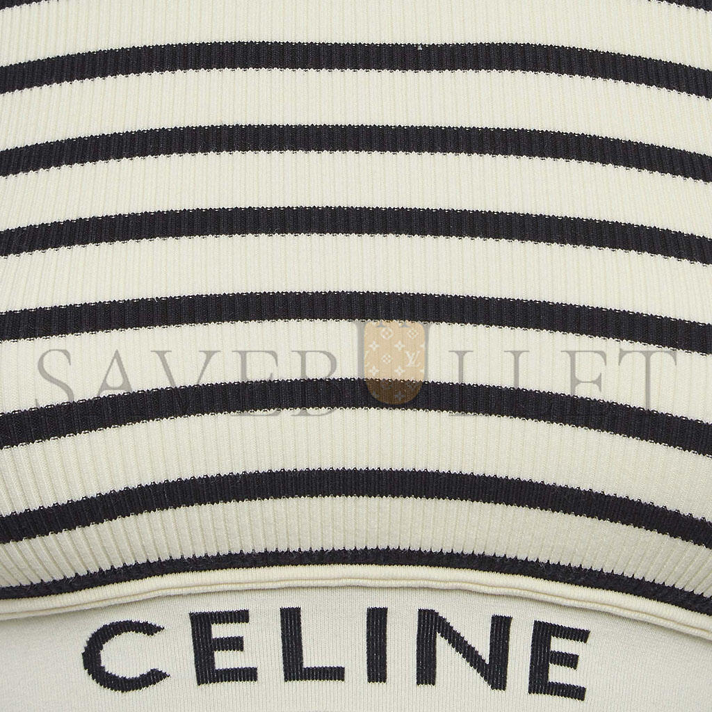 CELINE LOGO KNIT STRIPED SPORTS VEST 2A22O372N