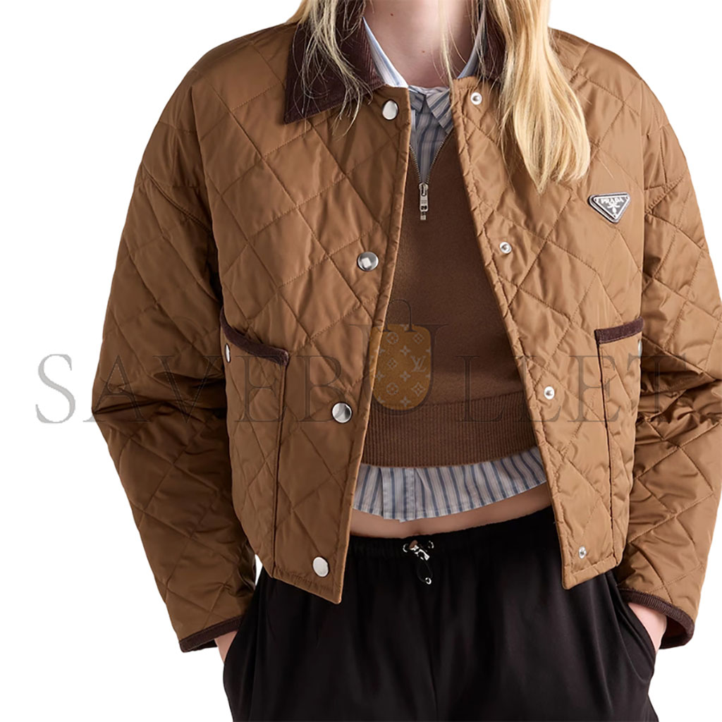PRADA LIGHT RE-NYLON CROPPED JACKET 29X166 PRADA LIGHT RE-NYLON CROPPED JACKET 29X166